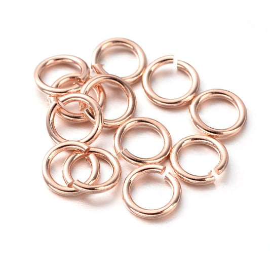 Rose Gold Plated - 4mm Open Jump Rings – Bag of 30