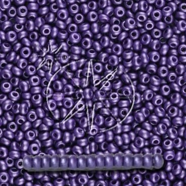 Preciosa 8/0 Seed Beads - PermaLux - 20g Pack - Mother of Pearl - Dark Violet
