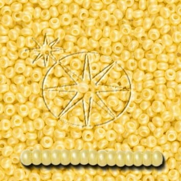 Preciosa 11/0 Seed Beads - PermaLux - 20g Pack - Mother of Pearl - Light Yellow