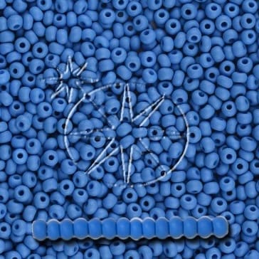 Preciosa 8/0 Seed Beads - PermaLux - 20g Pack - Matte - Blue