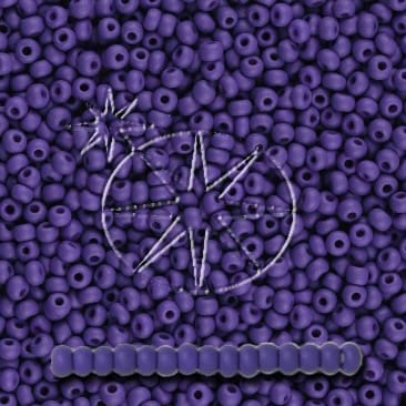 Preciosa 8/0 Seed Beads - PermaLux - 20g Pack - Matte - Dark Violet