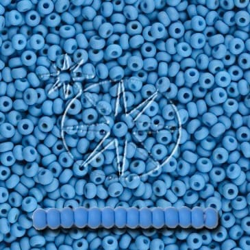 Preciosa 8/0 Seed Beads - PermaLux - 20g Pack - Matte - Azure Blue