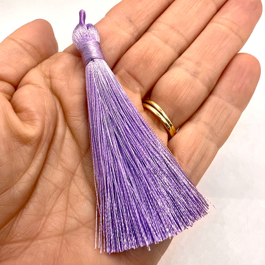 Long 8cm Satin Tassel - Lavender