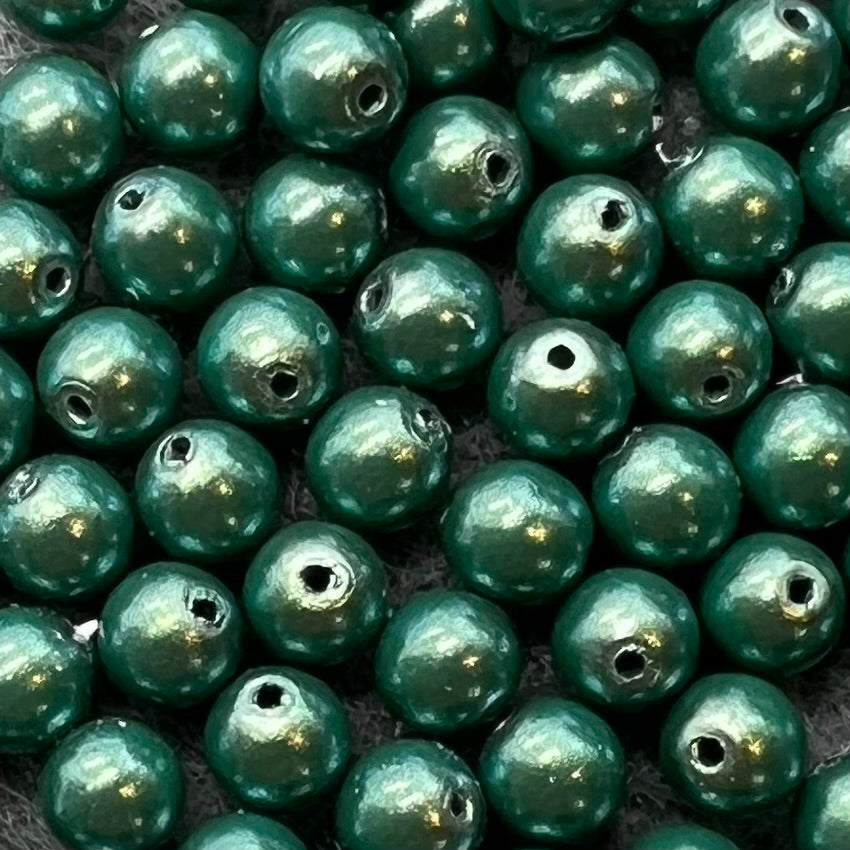 4mm Czech Round Glass Pearl - Bag of 100 – 30020 – Peppermint