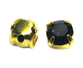 4mm Gold Plated Chaton Montee x 24 β Jet