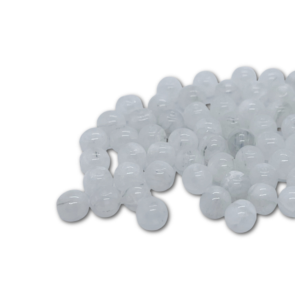 Jablonex Recycled - 6mm Bubbles - Alabaster - Pack of 25