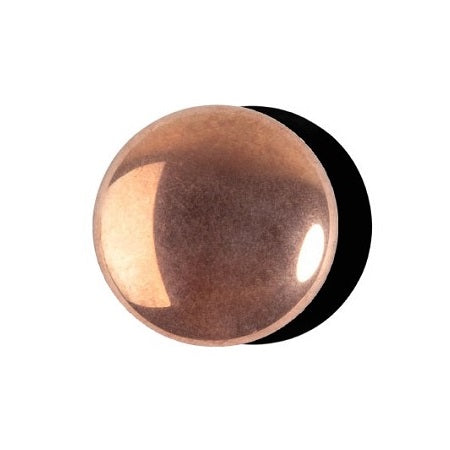 14mm Czech Glass Cabochon - Jet Capri Gold