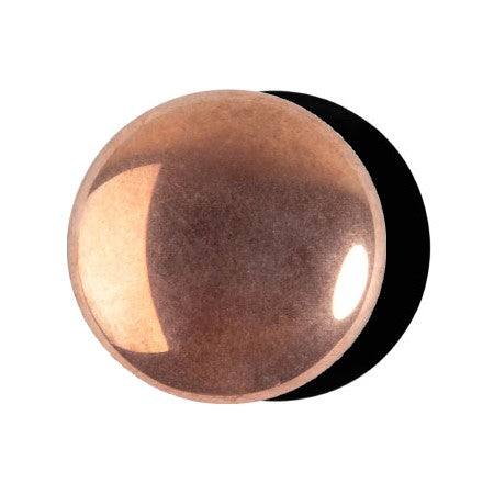 Czech Glass Cabochon 18mm β Jet Capri Gold