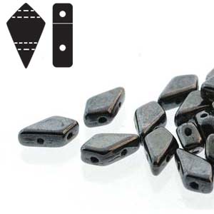 Kite Bead 9x5mm – 10g – Jet Hematite