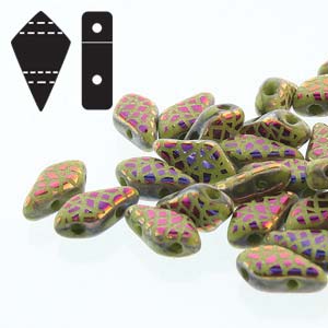Kite Bead 9x5mm – 10g – Wasabi Laser Snakeskin
