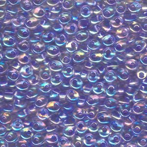 Miyuki 4mm Magatama 24g – Lavender Lined Crystal AB