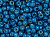 11/0 Toho Seed Beads - 10g Bag β PermaFinish - Matte Galvanized Turkish Blue