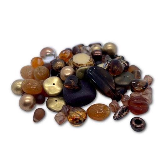 Preciosa Pressed Glass Topaz Mix - Approx 50g