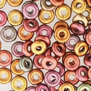 O Beads 3.8x1mm – 5g Bag – Purple Iris Gold