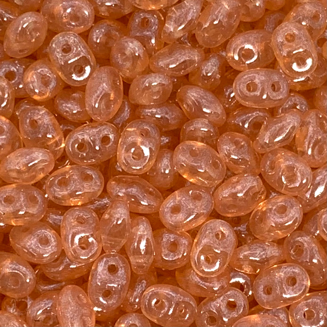 SuperDuo 2.5x5mm - 25g Bag β Opal Pink Luster