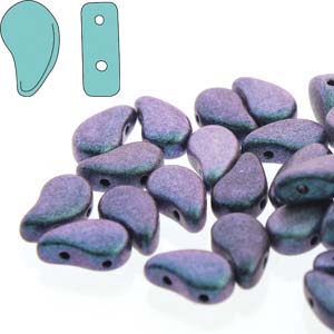 Paisley Duo Beads 8x5mm – 10g – Polychrome Blueberry