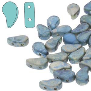 Paisley Duo Beads 8x5mm – 10g – Sapphire Matte Rembrandt