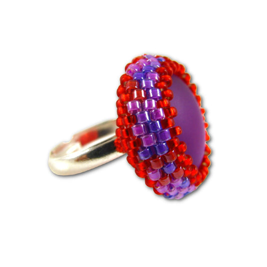 Peyote Cocktail Ring Pattern - Instant Download or Printed Copy