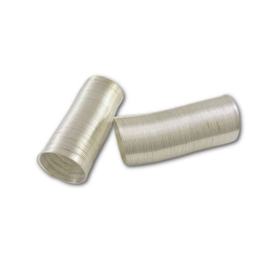 Silver Plated Ring Memory Wire - 20mm Diamter - 0.6mm Thickness - Approx 48 Loops