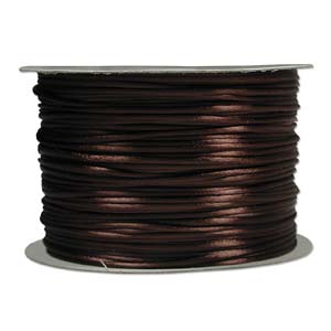1mm Chocolate Satin Cord – Per Meter