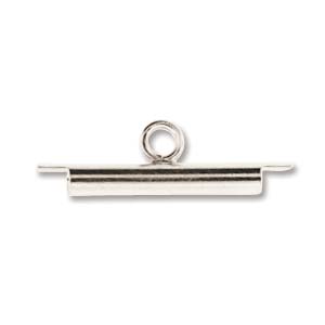 Miyuki Slide Tube – Silver Plated – 15mm