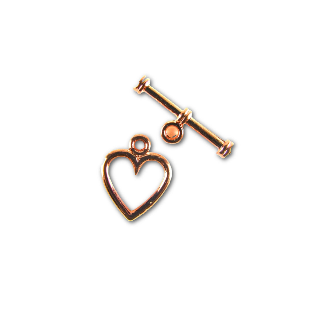 Rose Gold Plated Heart Toggle 19x6mm - Pack of 10