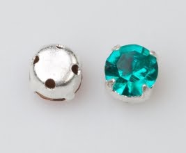 4mm Silver Plated Chaton Montee x 24 – Blue Zircon