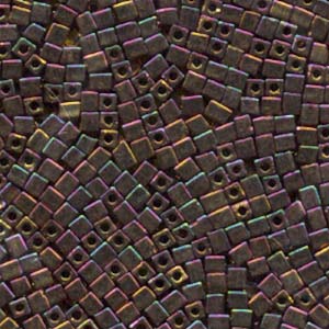 Miyuki Cubes 3mm - 5g Bag - Metallic Gold Iris
