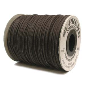 Tony's Brown 2mm Waxed Cotton Cord – 75 Yard Reel