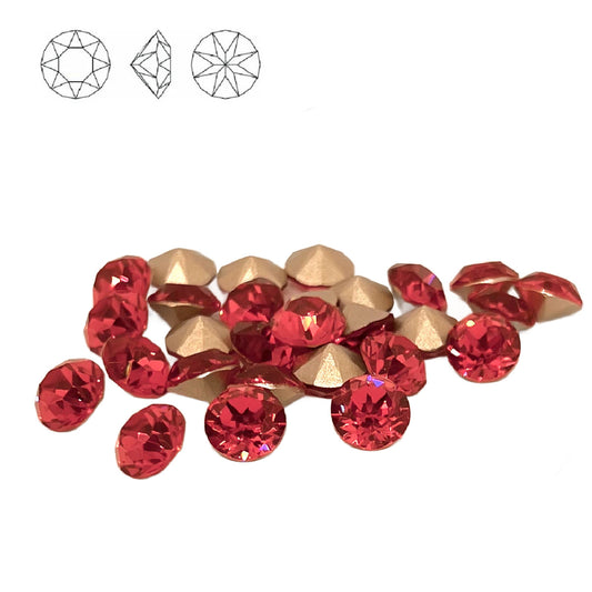 Aurora Pointy Back Chaton (C1028) SS39 – 8mm – Rose – Pack of 2