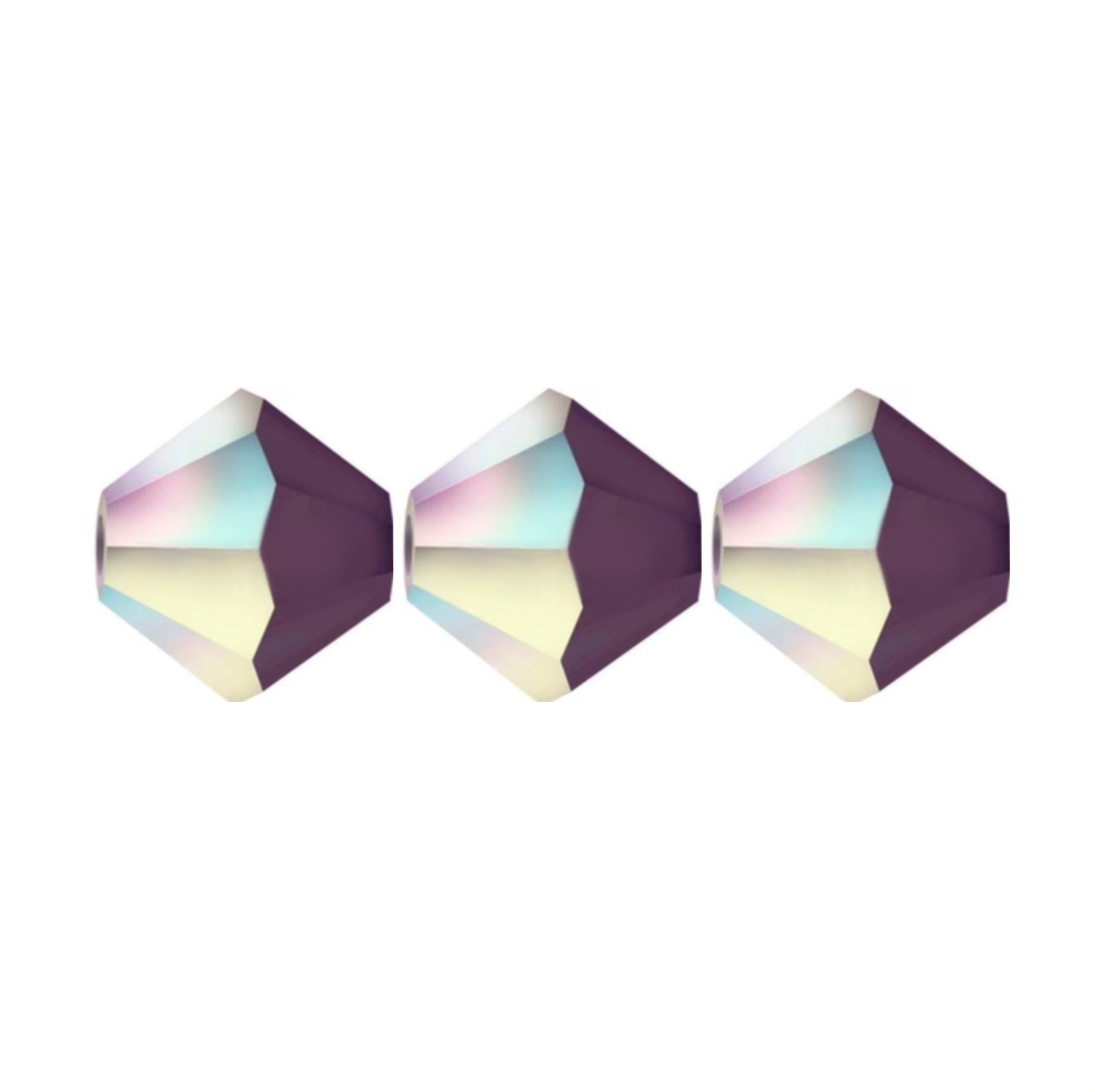 4mm Preciosa Bicones - Deep Tanzanite Matte AB - Pack of 30