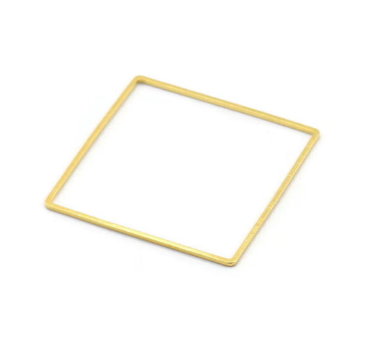 Gold Plated Brass Connector – 40mm Square