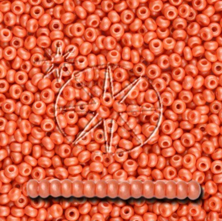 Preciosa 11/0 Seed Beads - PermaLux - 20g Pack - Mother of Pearl - Coral