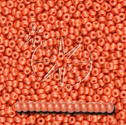Preciosa 11/0 Seed Beads - PermaLux - 20g Pack - Mother of Pearl - Coral