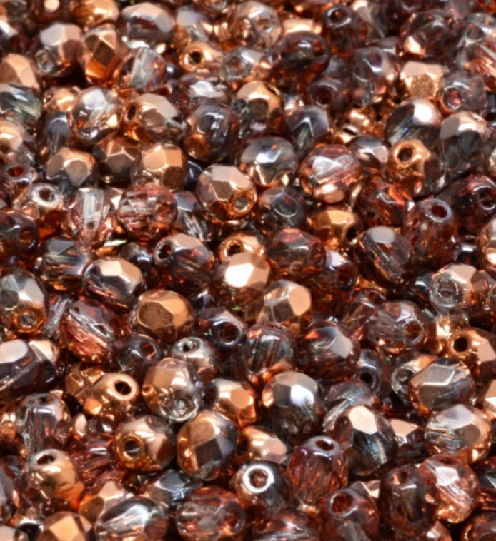 4mm Czech Fire Polish - 00030/27137 - Crystal Sunset x 100