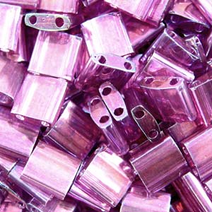 Miyuki Tila Beads - 5g Bag - Light Amethyst Gold Luster