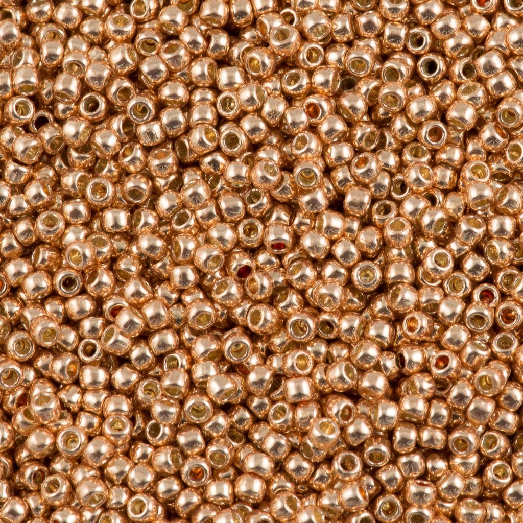 11/0 Toho Seed Beads - 10g Bag – PermaFinish – Galvanized Rose Gold