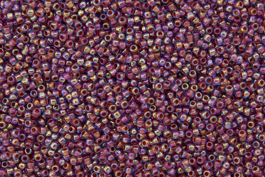 11/0 Toho Seed Beads - 10g Bag – Hyacinth Orange Lined Alexandrite Rainbow