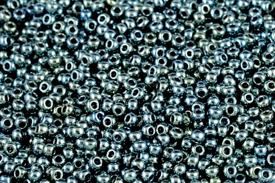 11/0 Toho Seed Beads - 10g Bag β Galvanized Green Silver