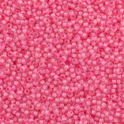 11/0 Toho Seed Beads - 10g Bag – Inside Colour Lined - Crystal Ballerina Pink Lined