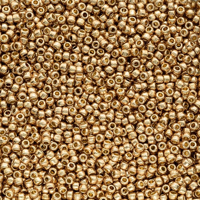 11/0 Toho Seed Beads - 10g Bag – PermaFinish – Galvanized Golden Fleece