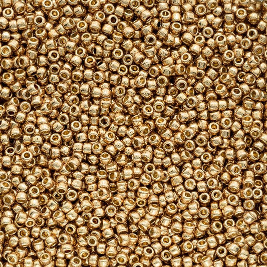 11/0 Toho Seed Beads - 10g Bag – PermaFinish – Galvanized Golden Fleece