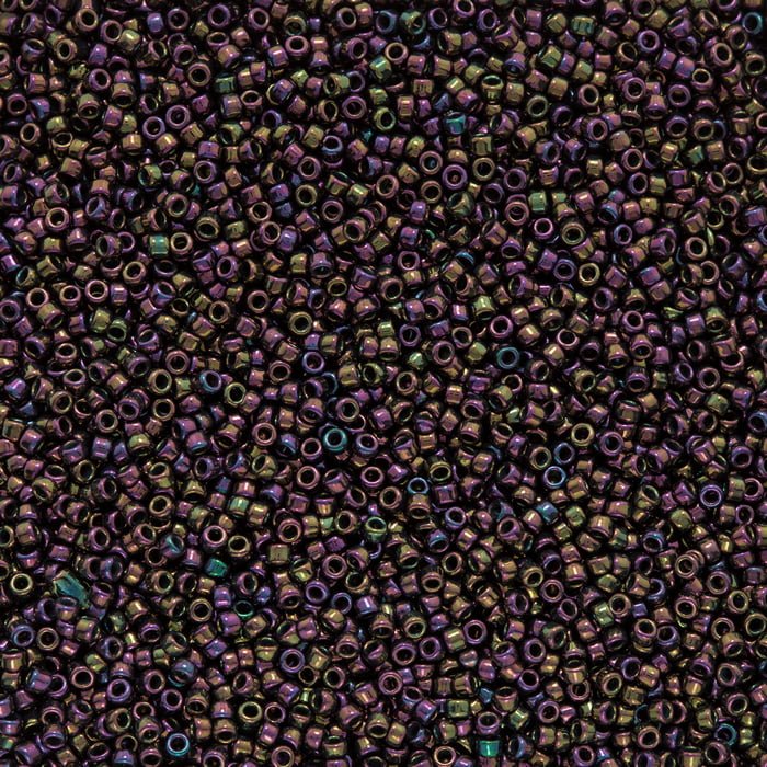 15/0 Toho Seed Beads - 5g Bag β Metallic Purple Iris