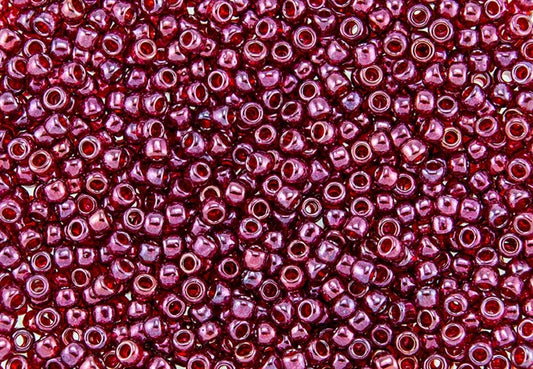 11/0 Toho Seed Beads - 10g Bag - Gold Lustered Raspberry - Colour 332