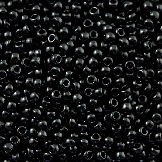 11/0 Toho Seed Beads - 10g Bag – Opaque Jet