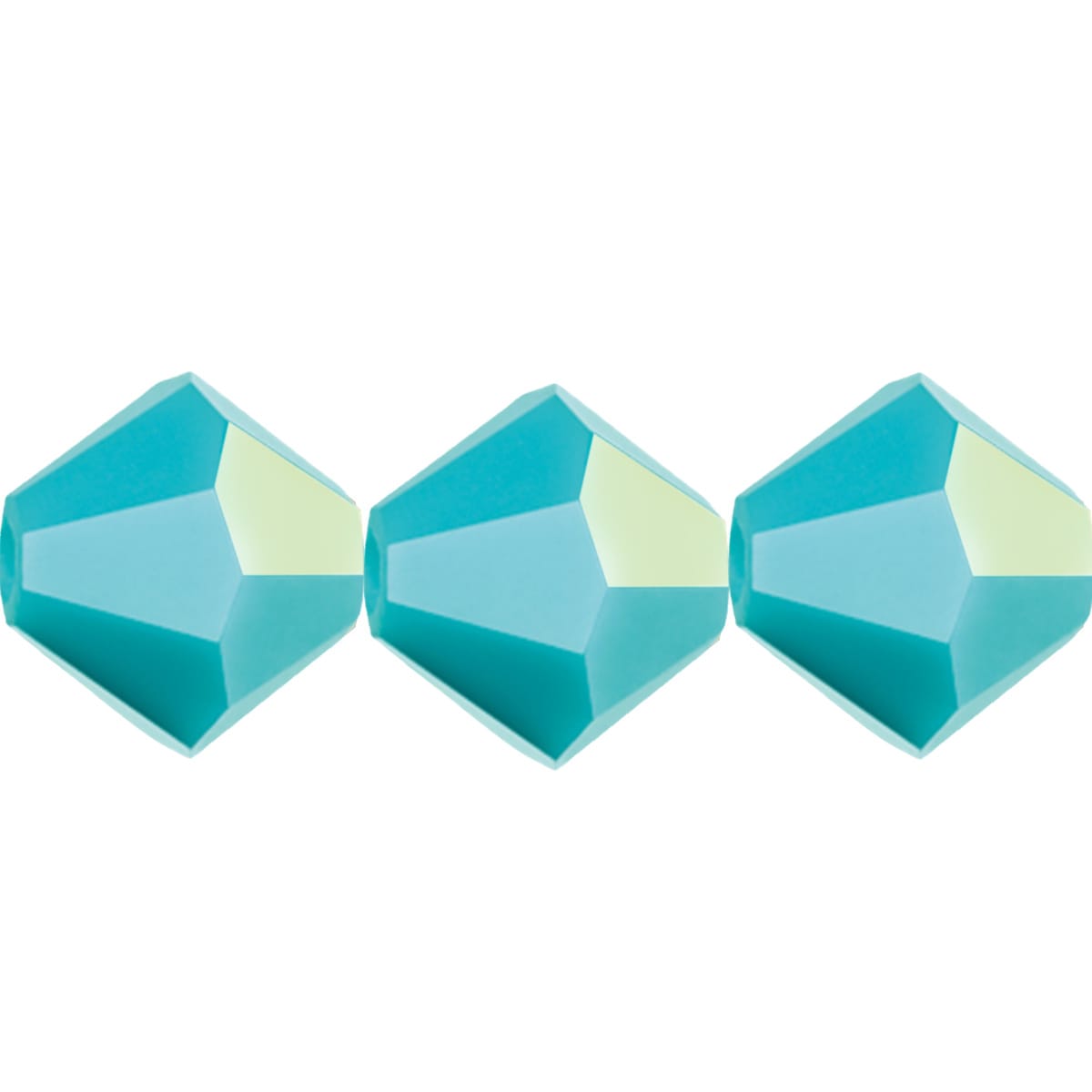 4mm Preciosa Bicones - Turquoise AB - Pack of 30