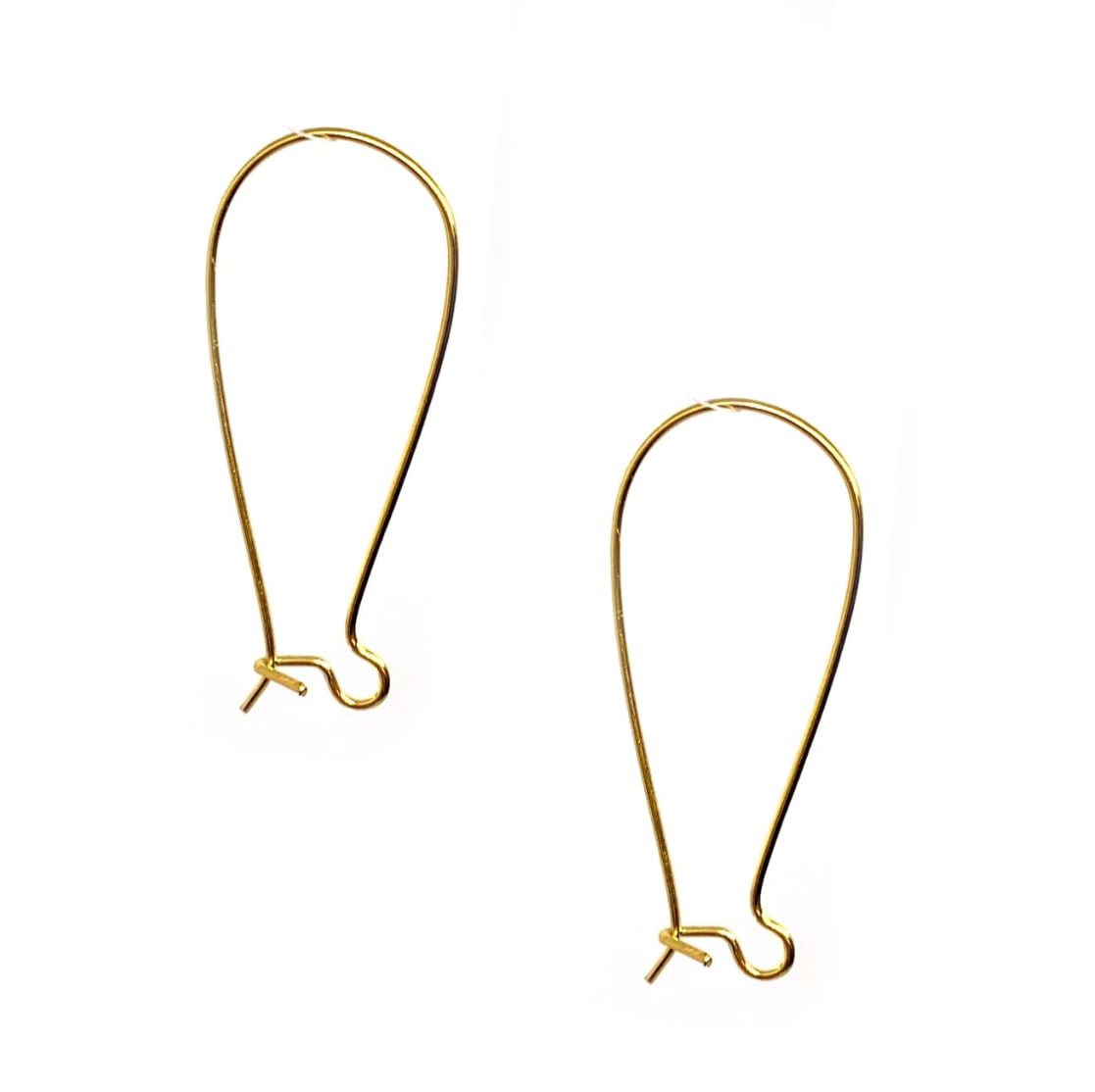 Gold Plated Long Earwires β Pack of 2