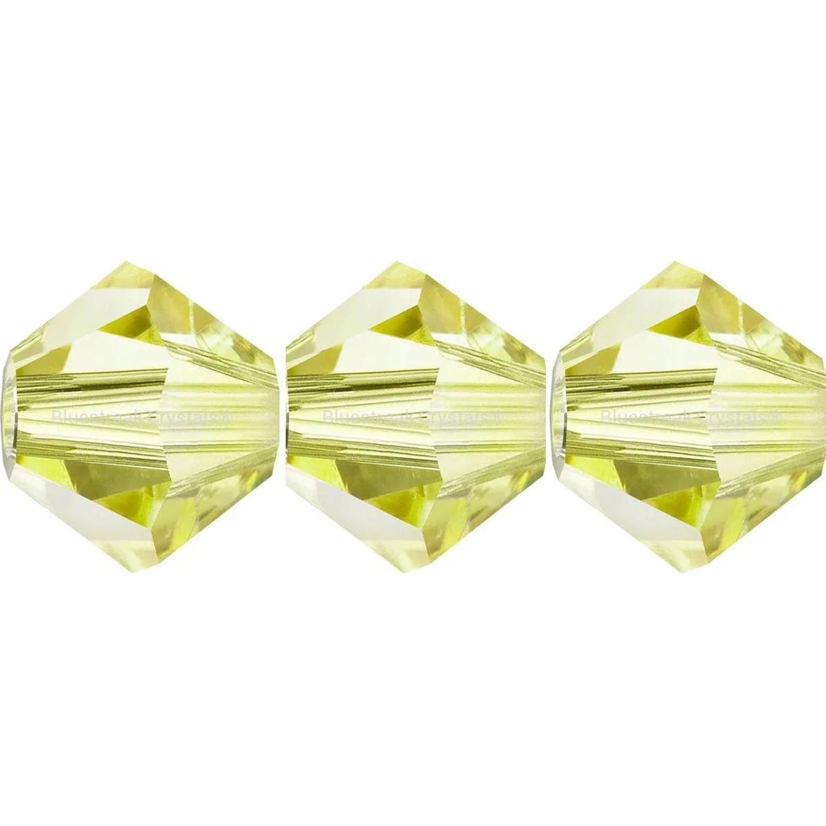 4mm Preciosa Bicones – Acid Yellow – Pack of 30