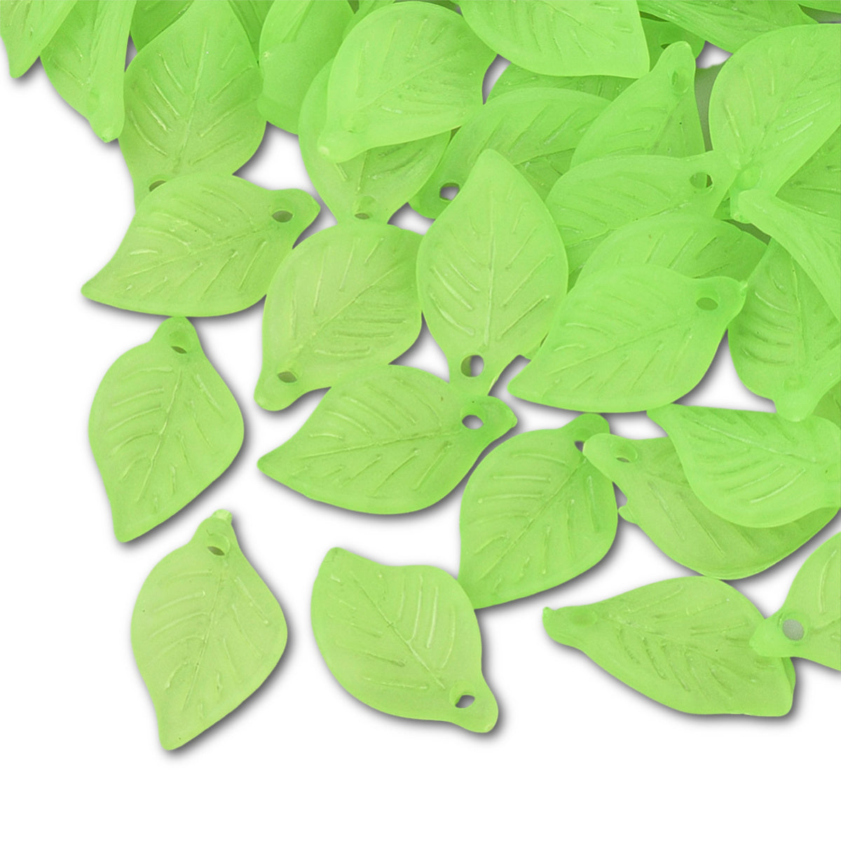 Acrylic Leaf Beads 18x11mm - Pack of 10