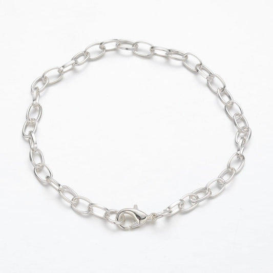 Silver Plated Charm Bracelet 20cm (7-7/8 inch)